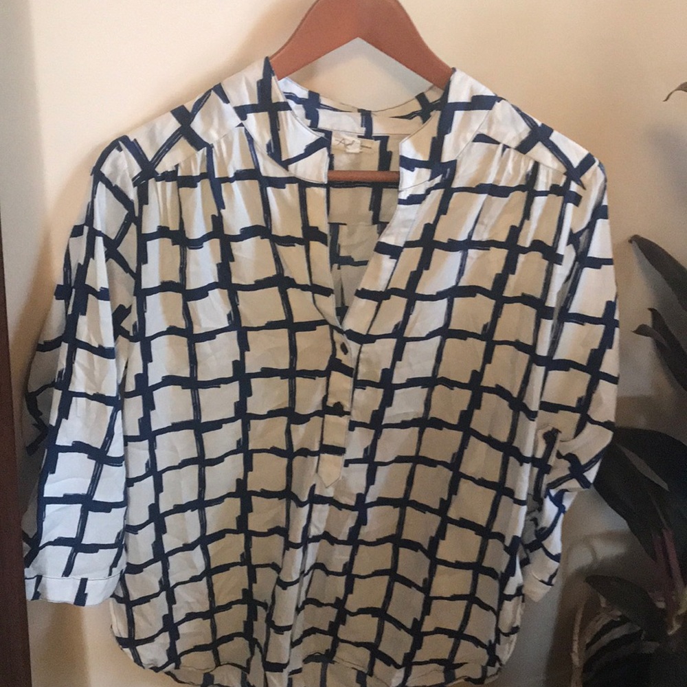 Long sleeve sheer blouse